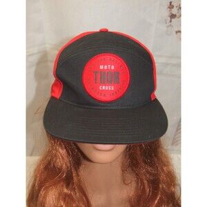Thor Motocross Racewear Hat Snapback Patch Cap Motorcycles Red Unisex NEW